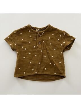 6-12m Quincy Mae Brown Top